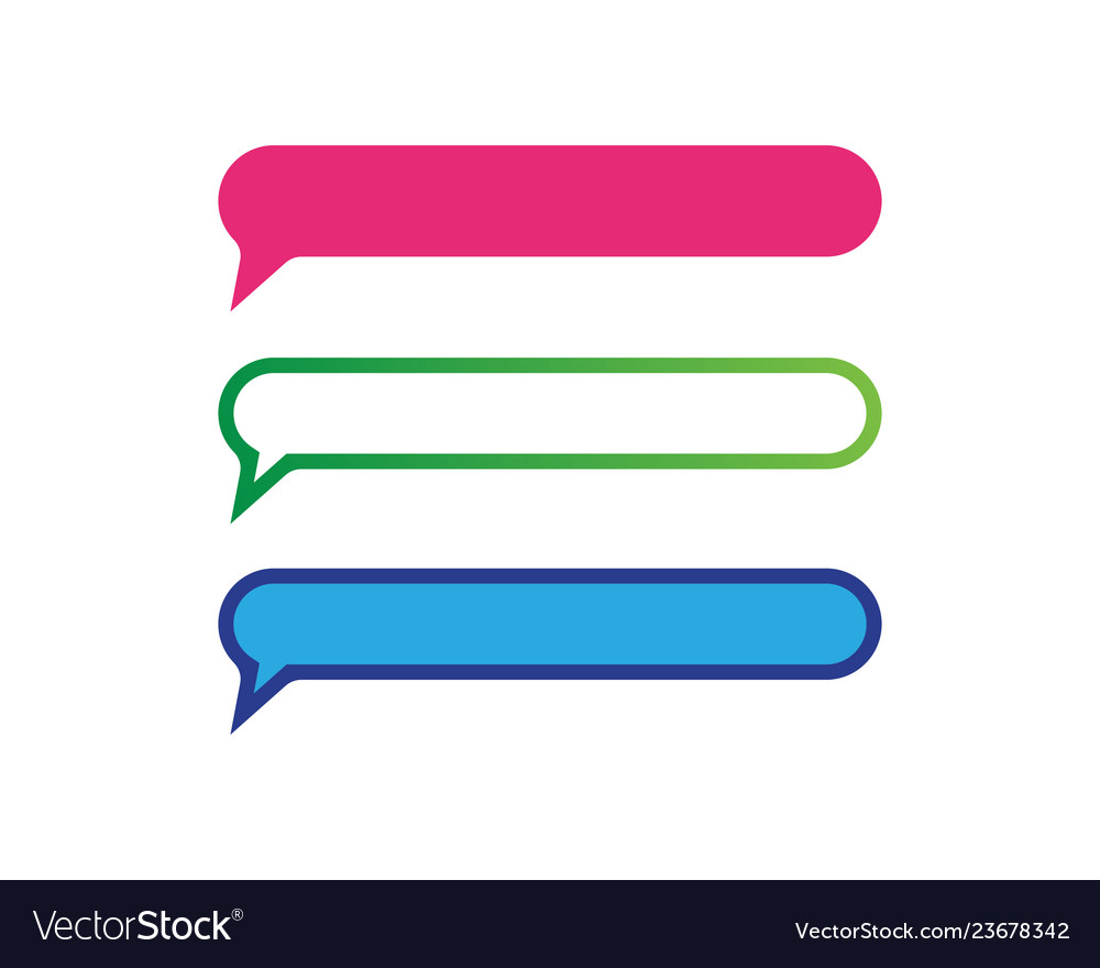 Speech bubble chat icon logo template