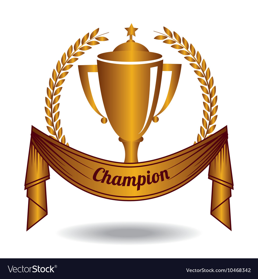 Trophy championship winner Royalty Free Vector Image