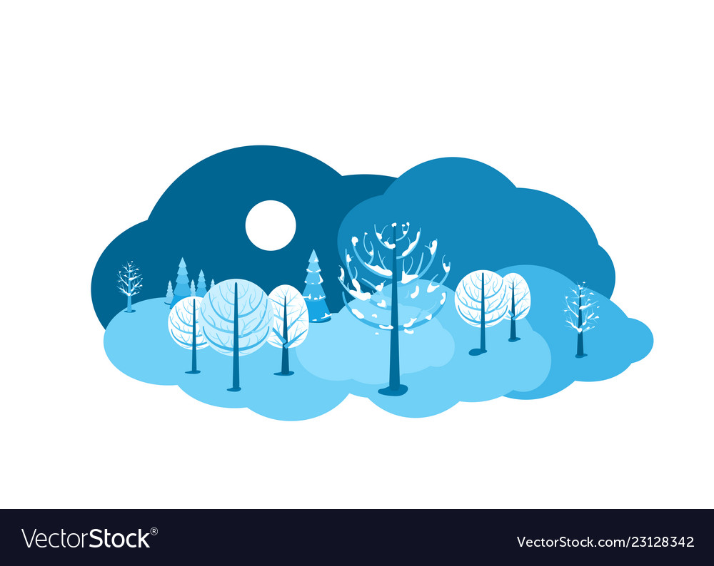Winter landscape background horizontal cartoon vector image Winter landscape background horizontal cartoon