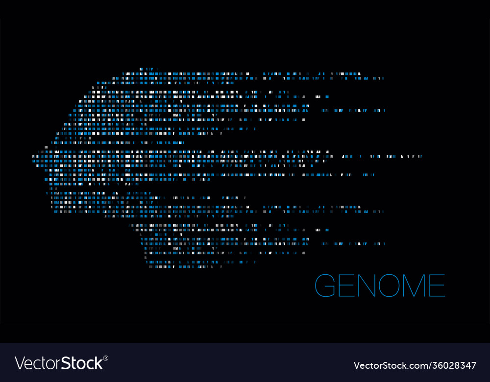 Big genomic data visualization vector image Big genomic data visualization