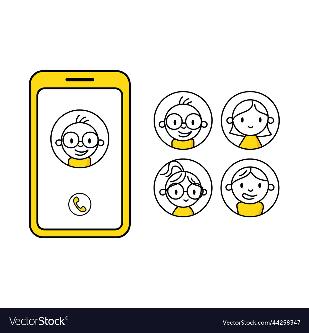 Calling on mobile phone with different avatar