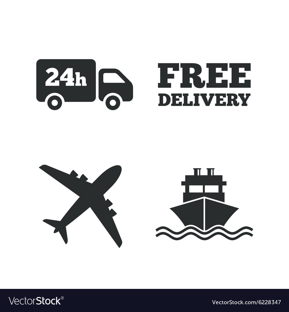 Cargo truck shipping free delivery service Vector Image