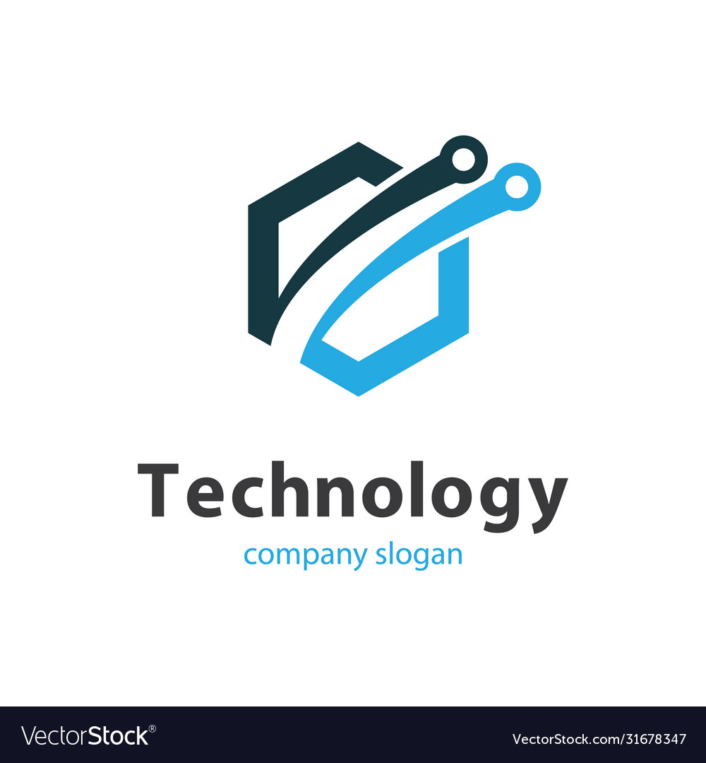 Circular technology circuit icon logo Royalty Free Vector