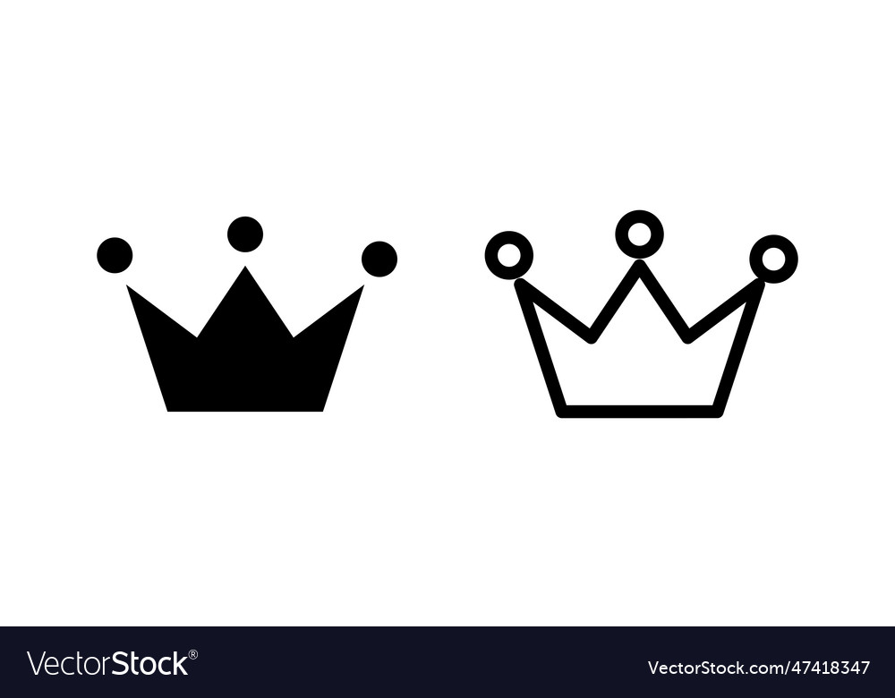 Crown icon set