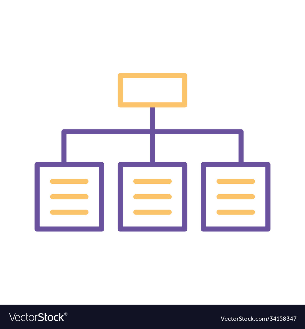 Flow chart line style icon design