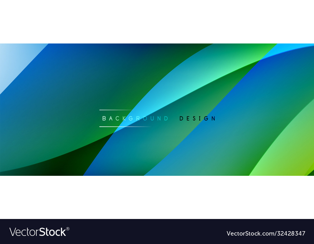 Fluid gradient waves with shadow lines and glowing