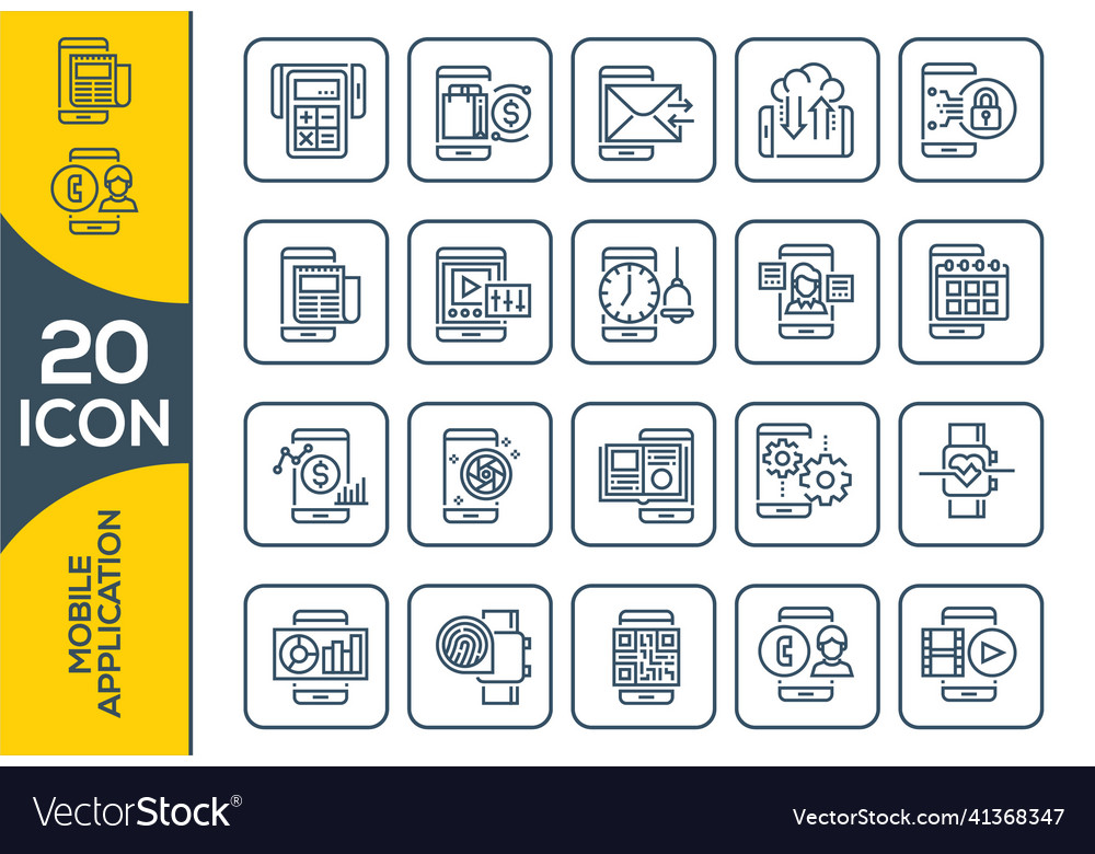 General basic icon symbol phone application user