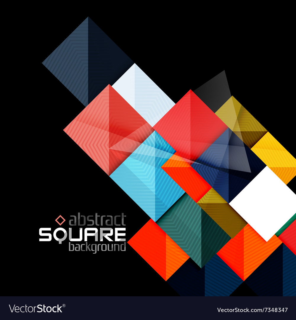 Glossy Color Squares Abstract Background