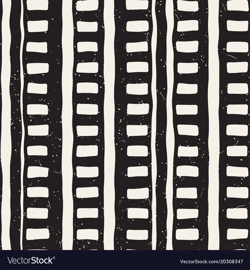 Hand drawn seamless repeating pattern with lines