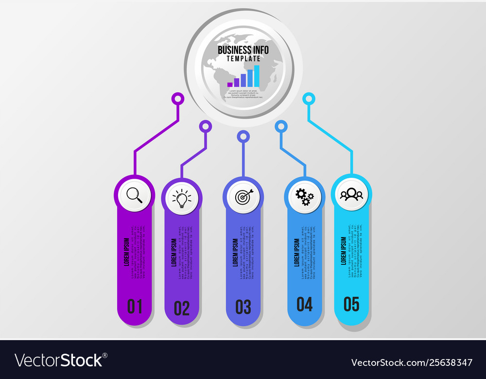 Infografische Designvorlage mit Optionen Schritten