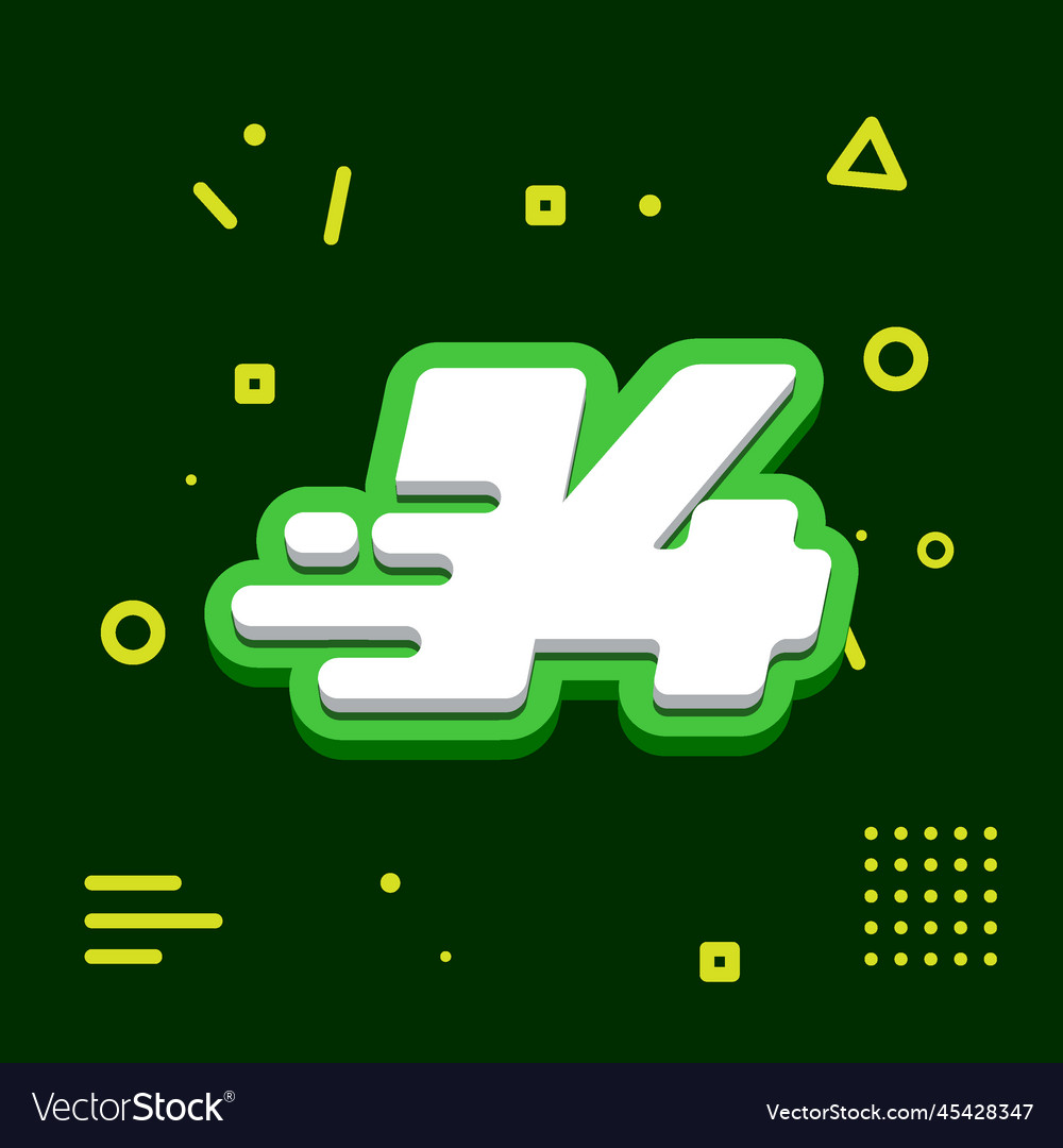 Number 14 3d speed icon