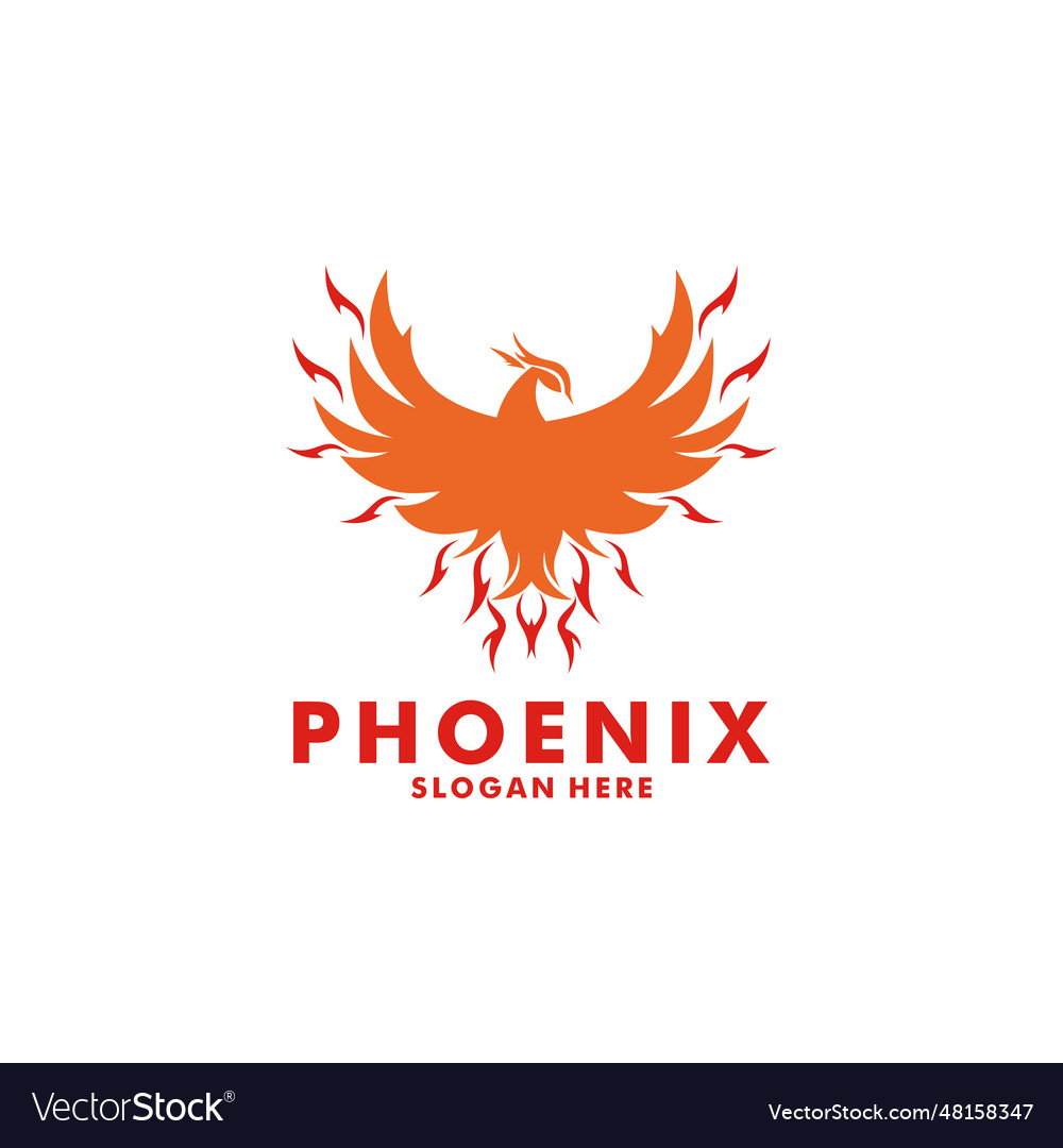 Phoenix wing logo animal abstract luxury phoenix Vector Image