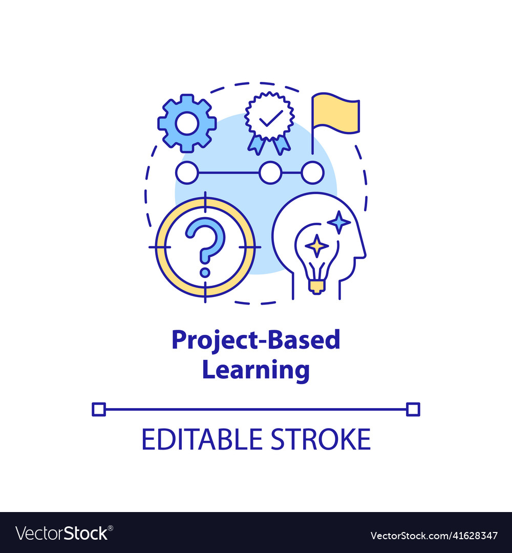 Project based learning concept icon Royalty Free Vector