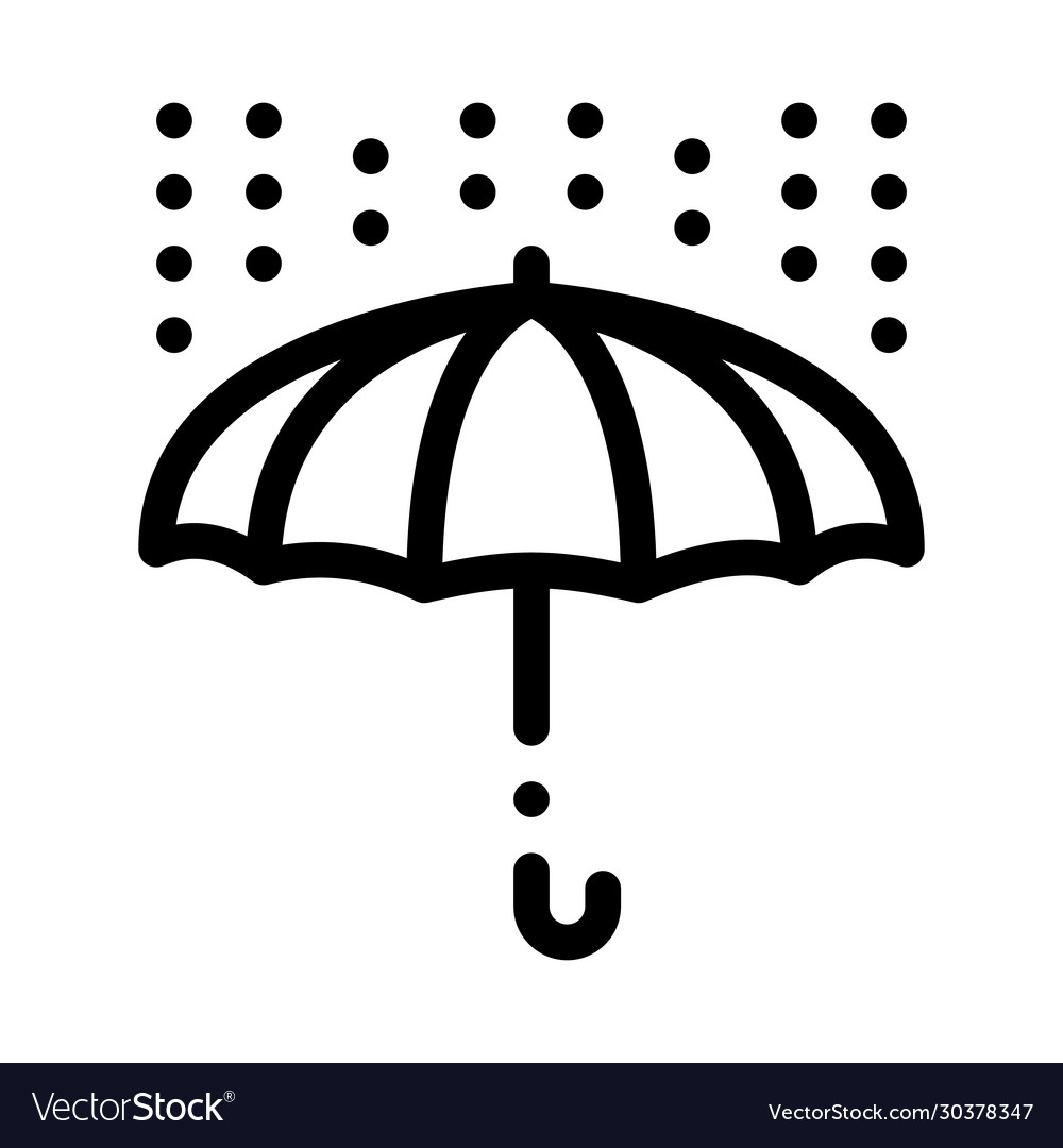 Rain umbrella icon outline Royalty Free Vector Image