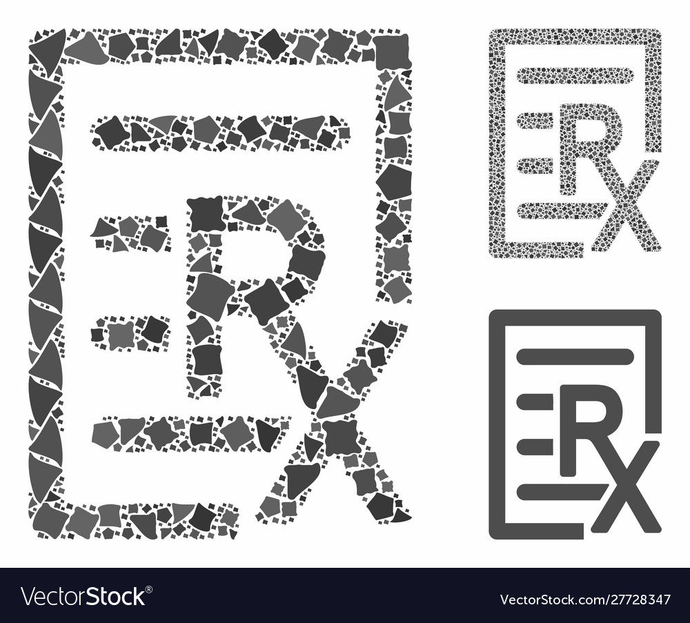 Receipt mosaic icon ragged elements vector image Receipt mosaic icon ragged elements