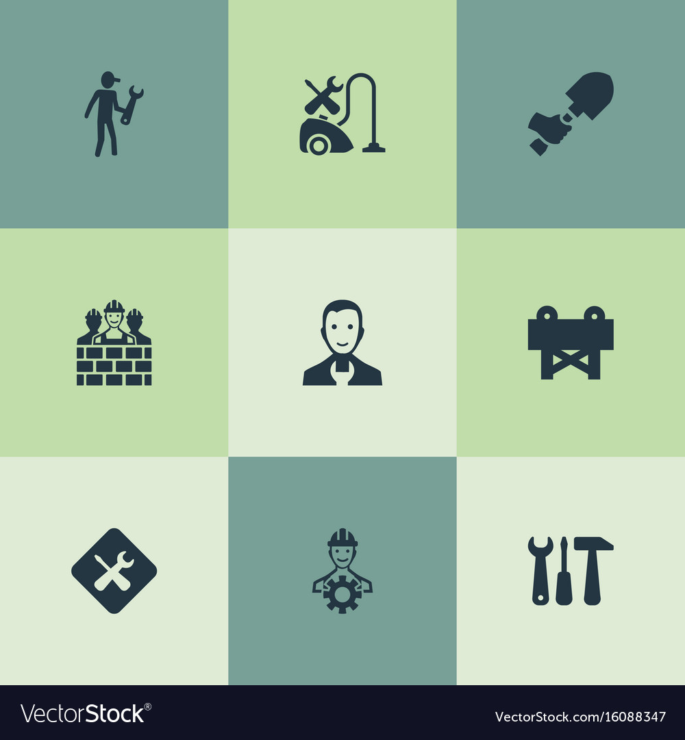 Set of simple icons element
