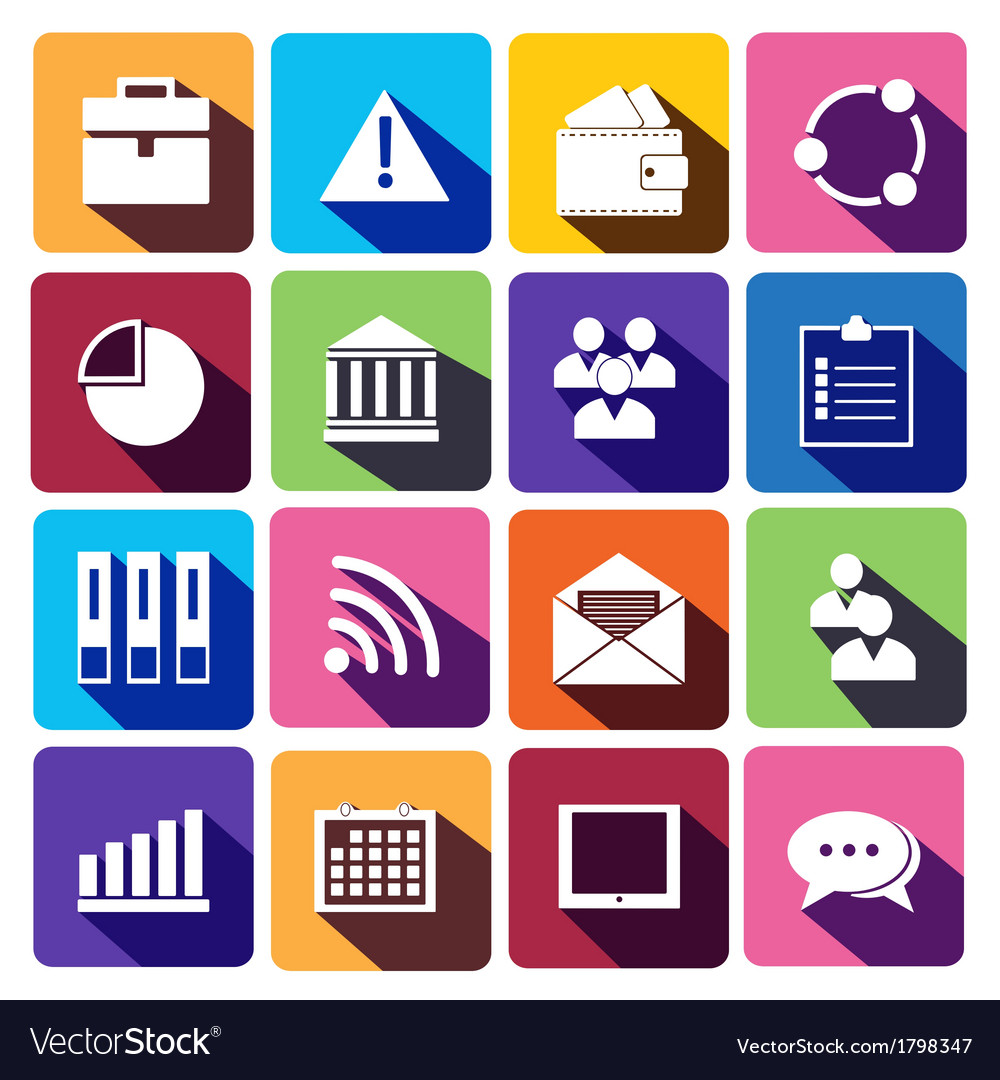 Web icons set in flat design