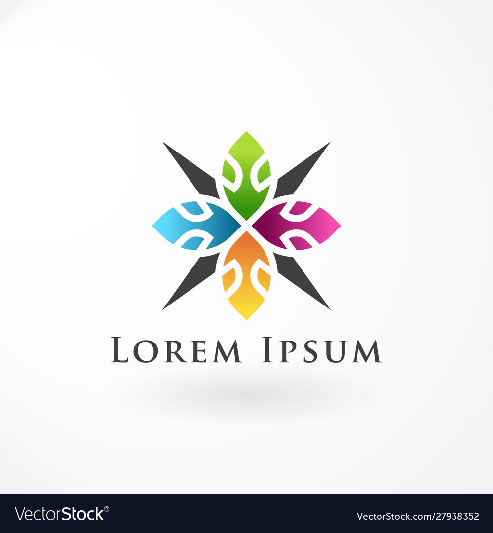Abstract design with combination leaf arrow vector image Abstract design with combination leaf arrow