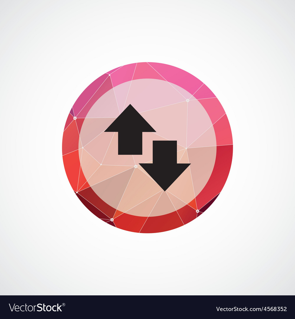 Arrow circle pink triangle background icon