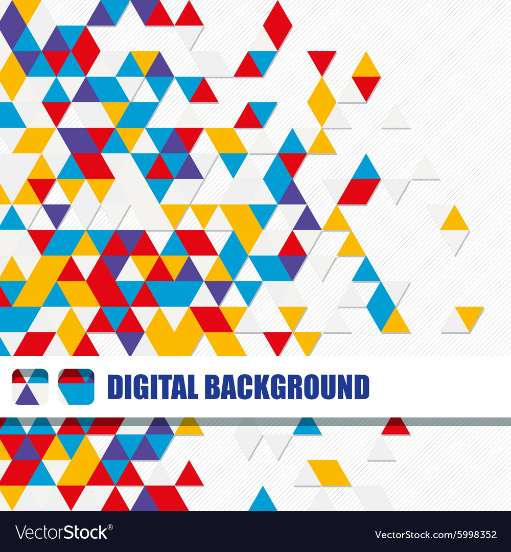 Background of different color triangles