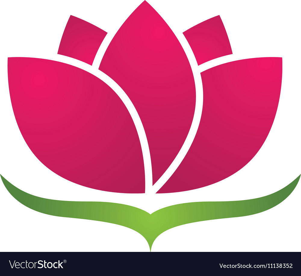 Beauty lotus logo template Royalty Free Vector Image