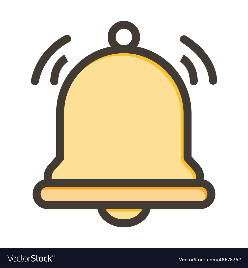 Bell thick line filled colors icon for personal