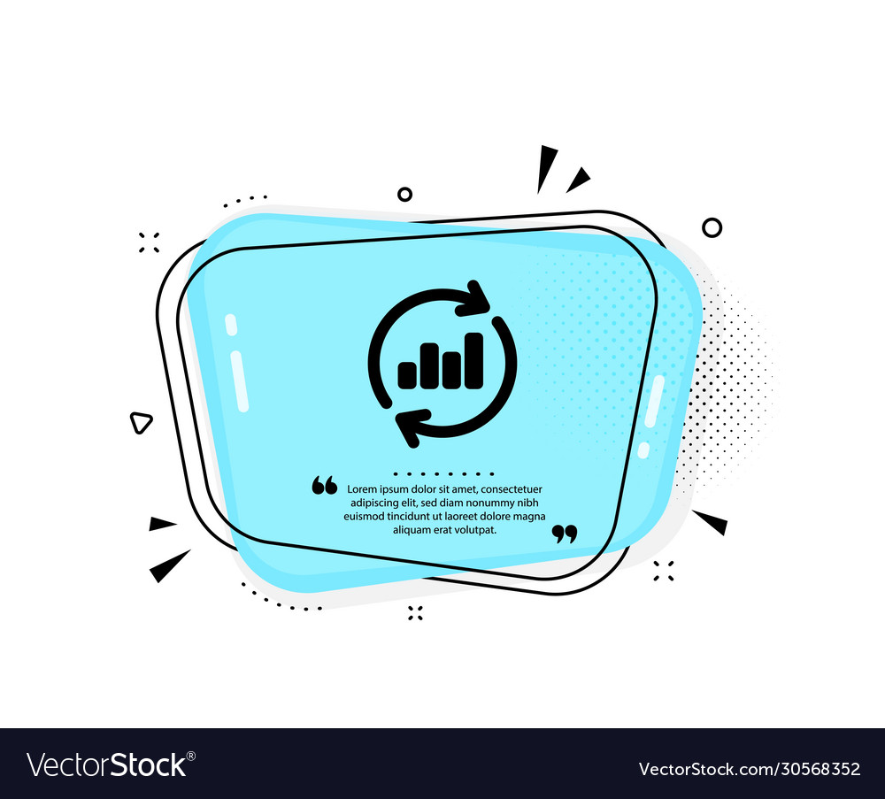 Chart icon update report graph sign