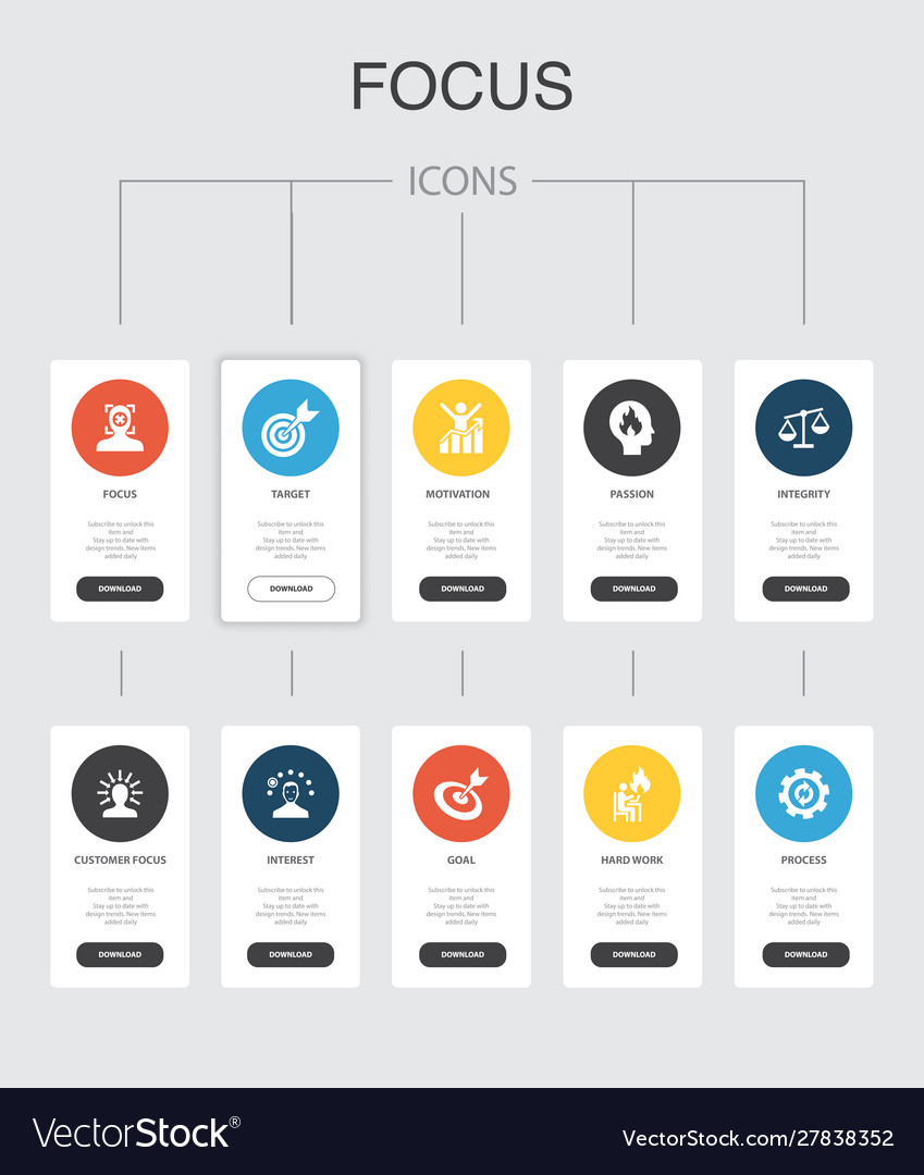 Focus & Process Icons - UI/UX