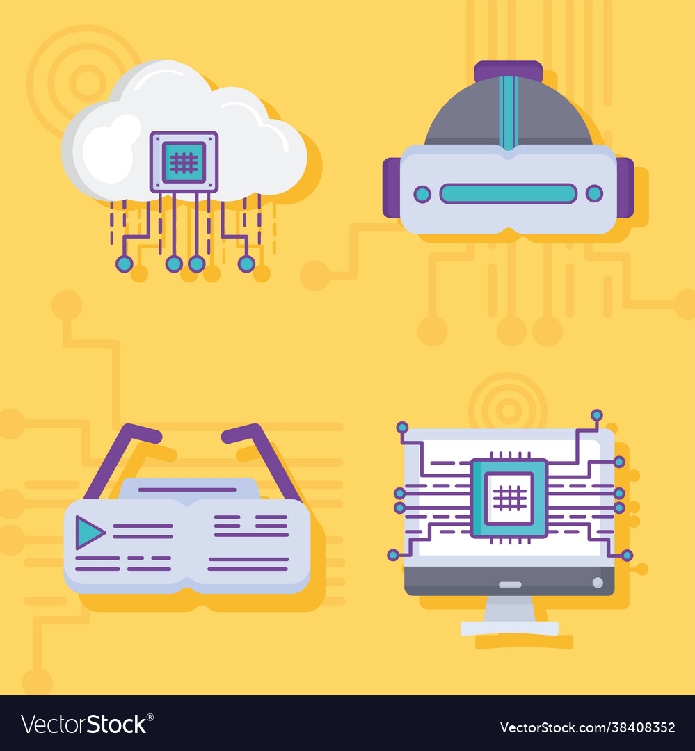 Future technology symbol collection