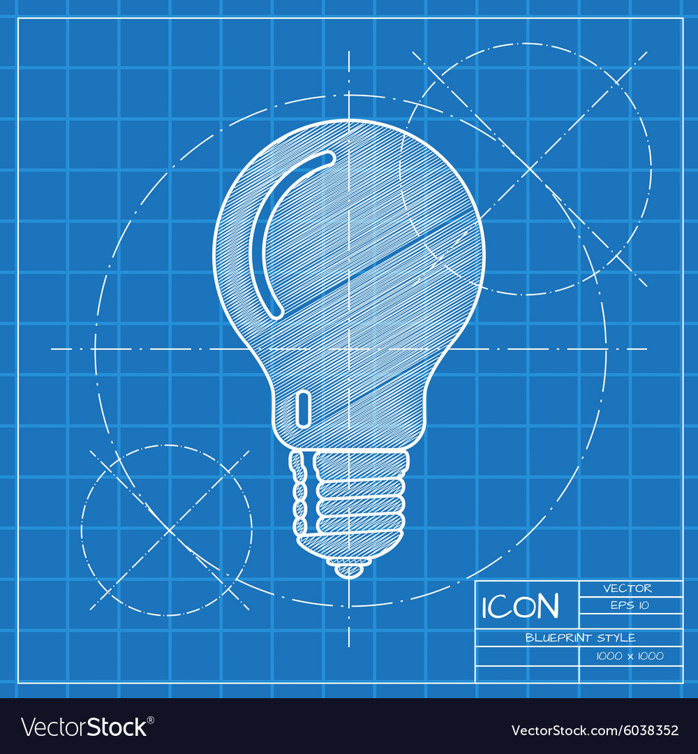Lightbulb Blueprint Icon