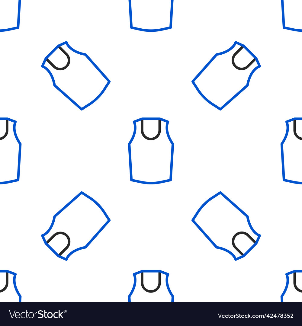 Line undershirt icon isolated seamless pattern Vector Image Line undershirt icon isolated seamless pattern