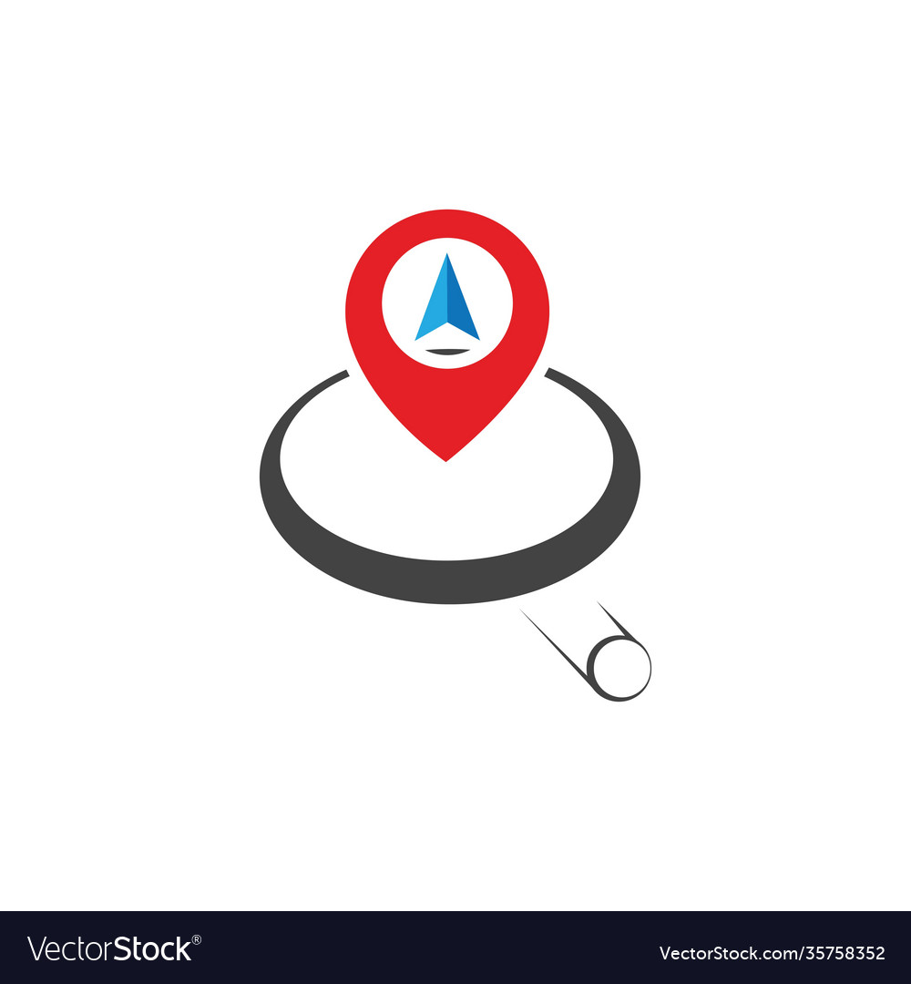 Map point location pin icon for mapping