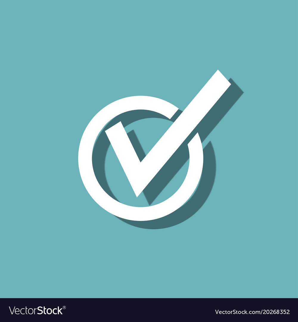 Rounded check mark icon Royalty Free Vector Image