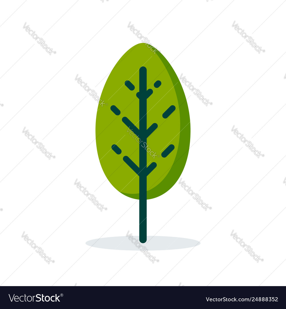 Simple tree icon in flat style vector image Simple tree icon in flat style