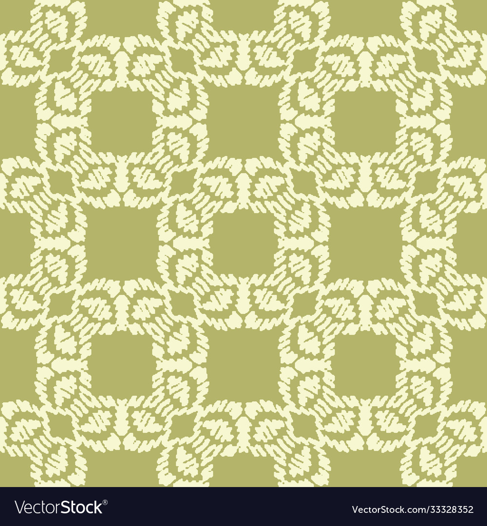 Square netting seamless pattern in green