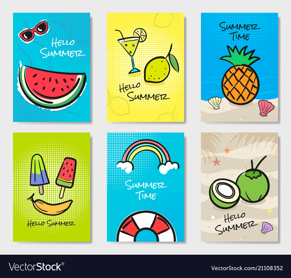 Summer background layout template for banners Vector Image