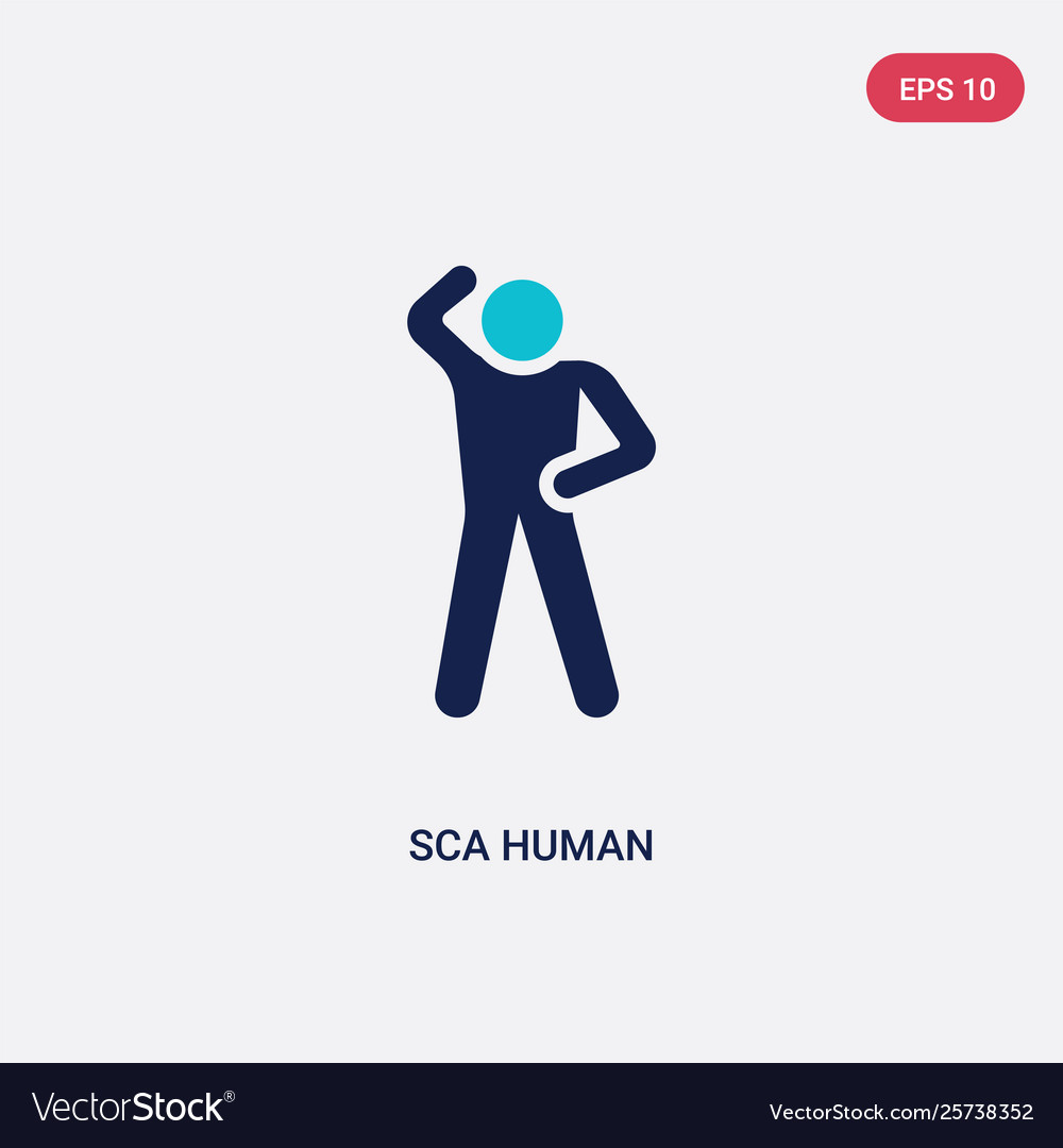 Two color sca human icon from feelings concept