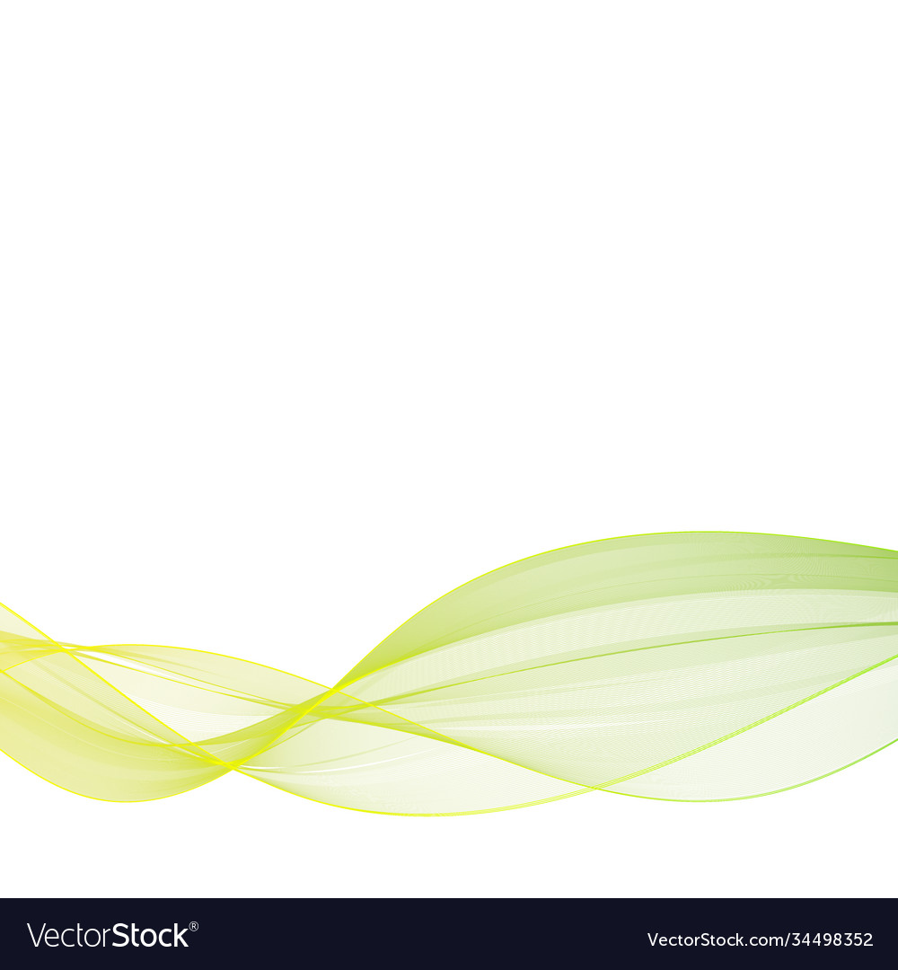 Yellow green wave abstract Royalty Free Vector Image