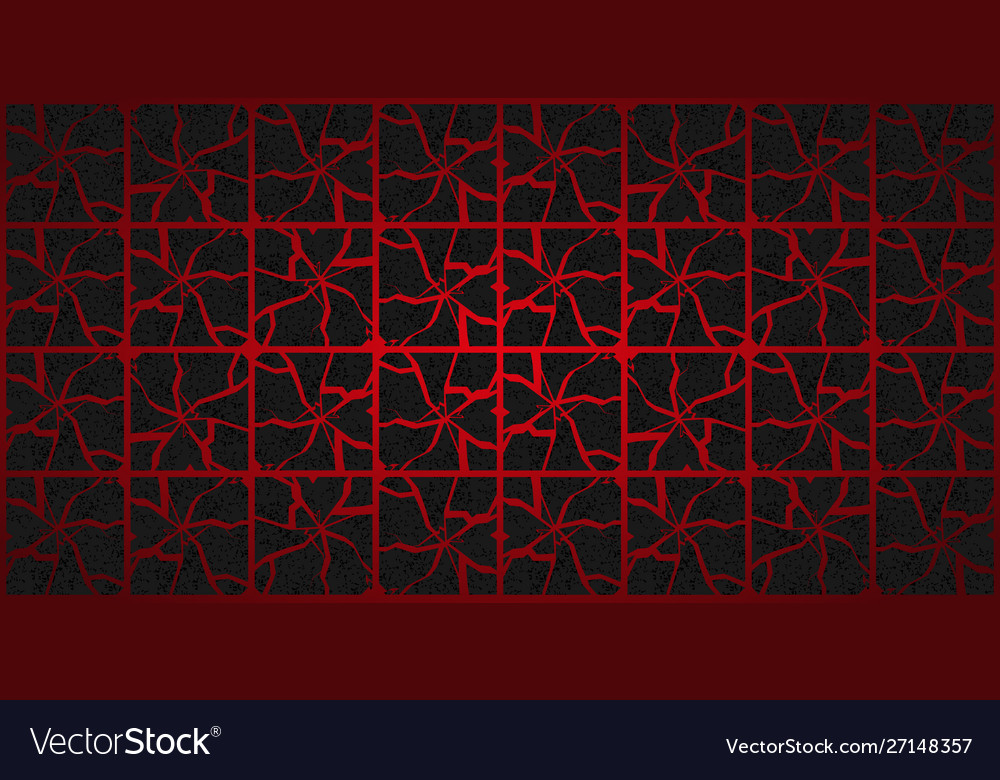 Black shards tile on a red background abstract Vector Image Black shards tile on a red background abstract