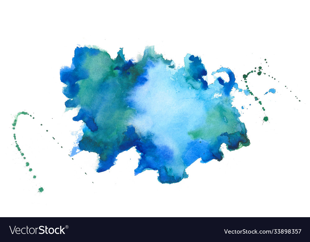 Blue Watercolor Splatter Background