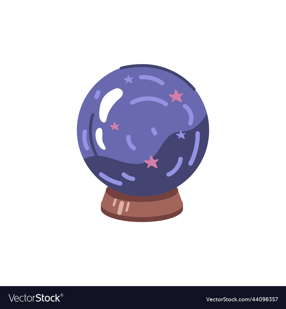 Fortune Tellers Magic Ball Predicting Future Vector Image