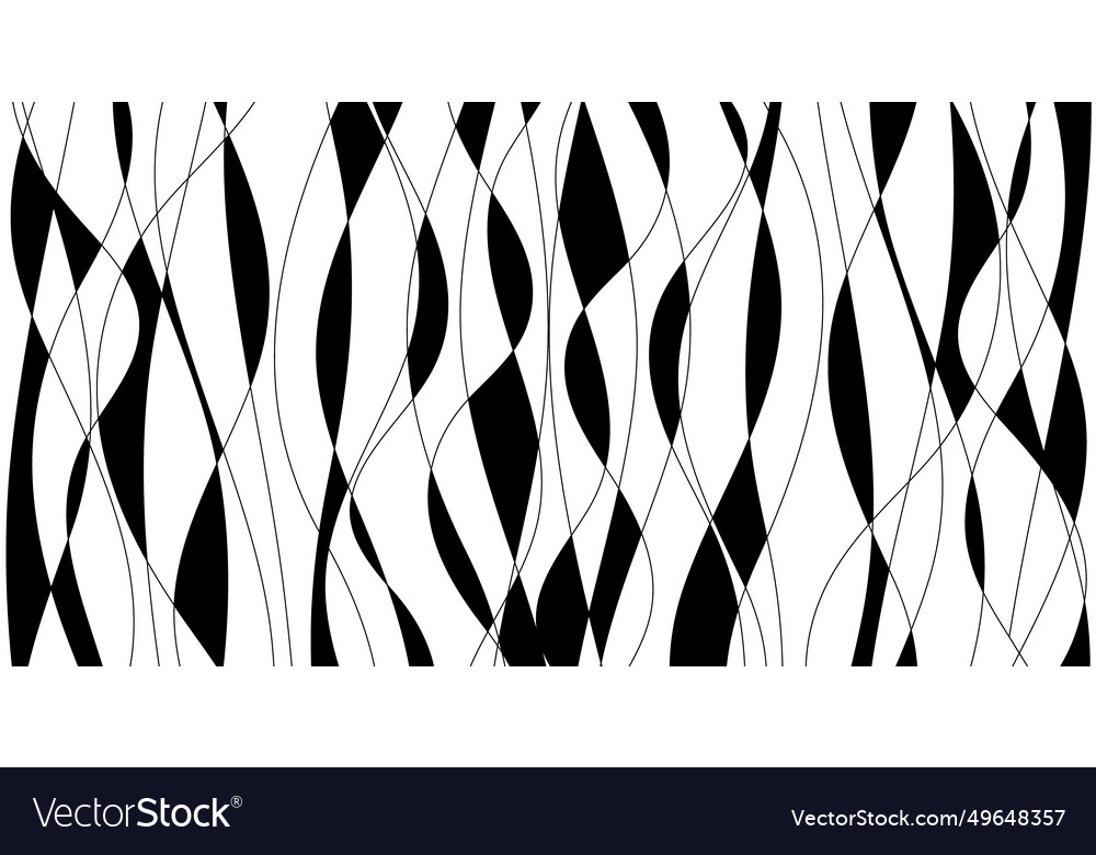 Hand drawn lines abstract pattern wave simple