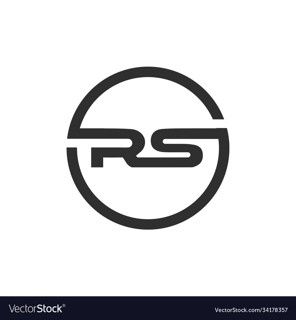 Initial letter rs logo or sr design