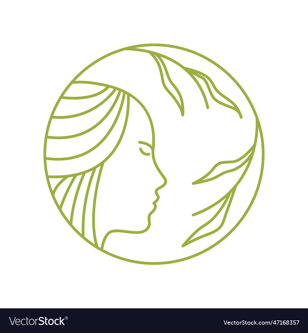 Linie Kunst Schönheit Frauen Haarpflege Salon Logo Design vector image Linie Kunst Schönheit Frauen Haarpflege Salon Logo Design