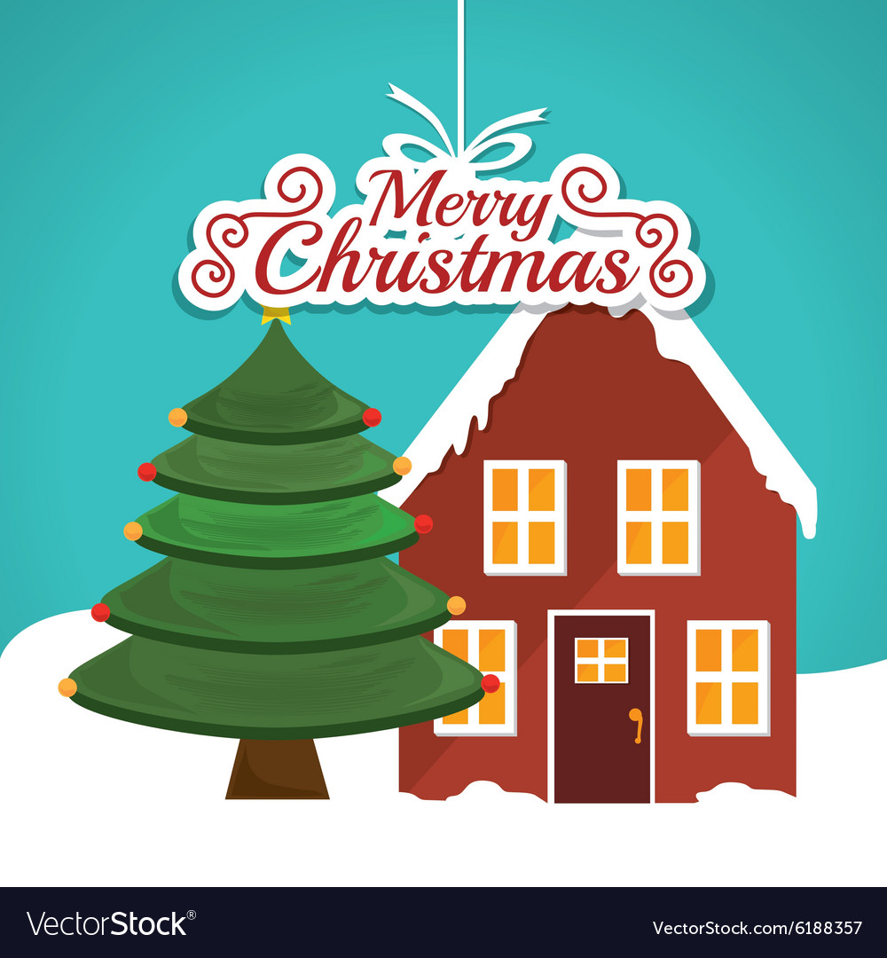 Merry Christmas Card Design Royalty Free Vector Image Merry Christmas Card Design Royalty