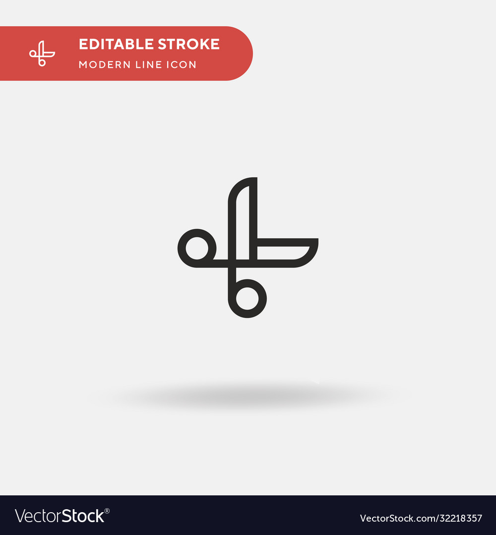 Scissors simple icon symbol Vector Image Scissors simple icon symbol