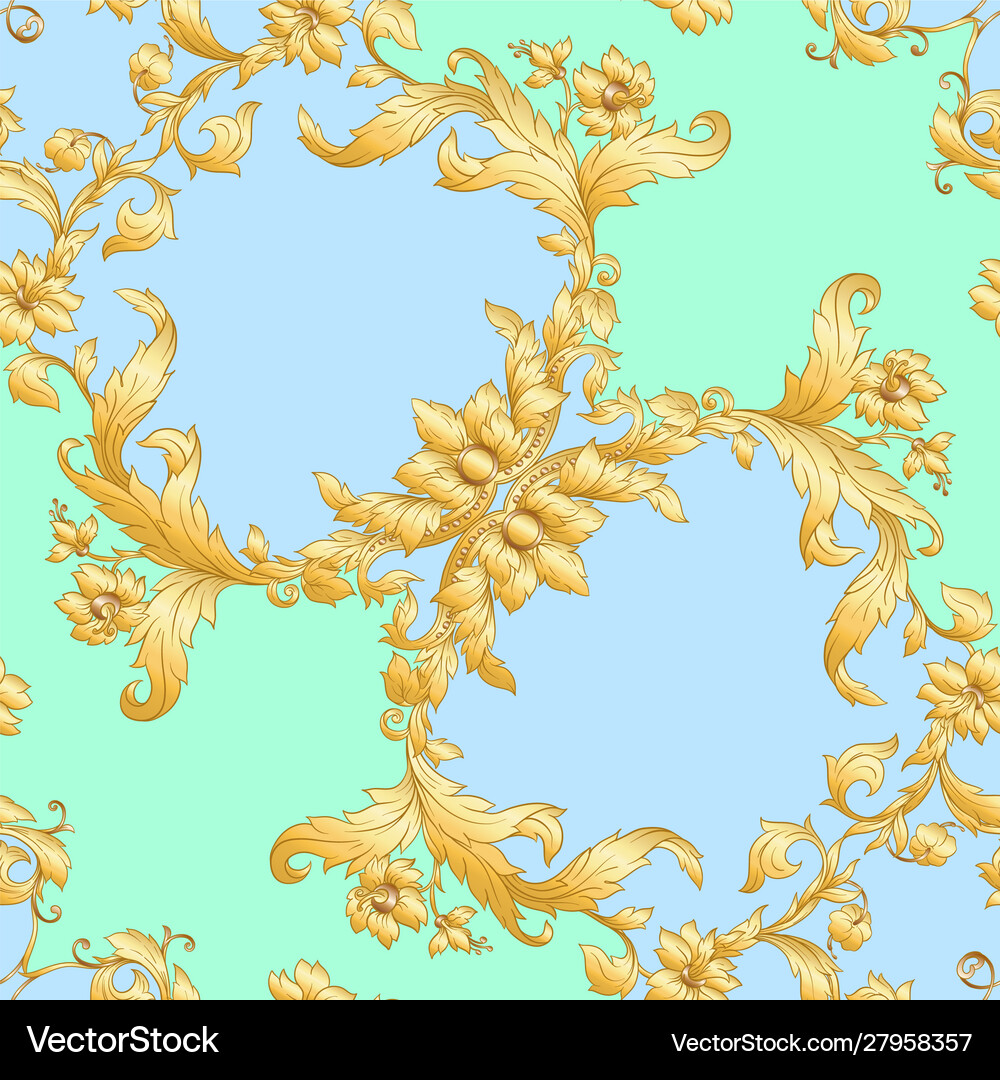 Seamless pattern in baroque rococo victorian Vector Image