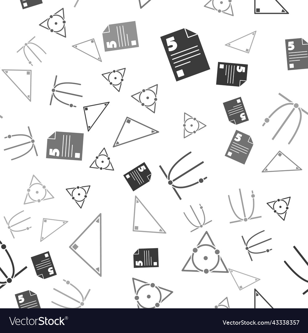 Set test or exam sheet triangle math graph vector image Set test or exam sheet triangle math graph
