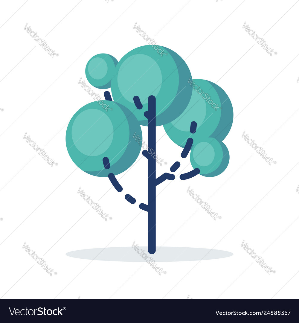Simple tree icon in flat style vector image Simple tree icon in flat style