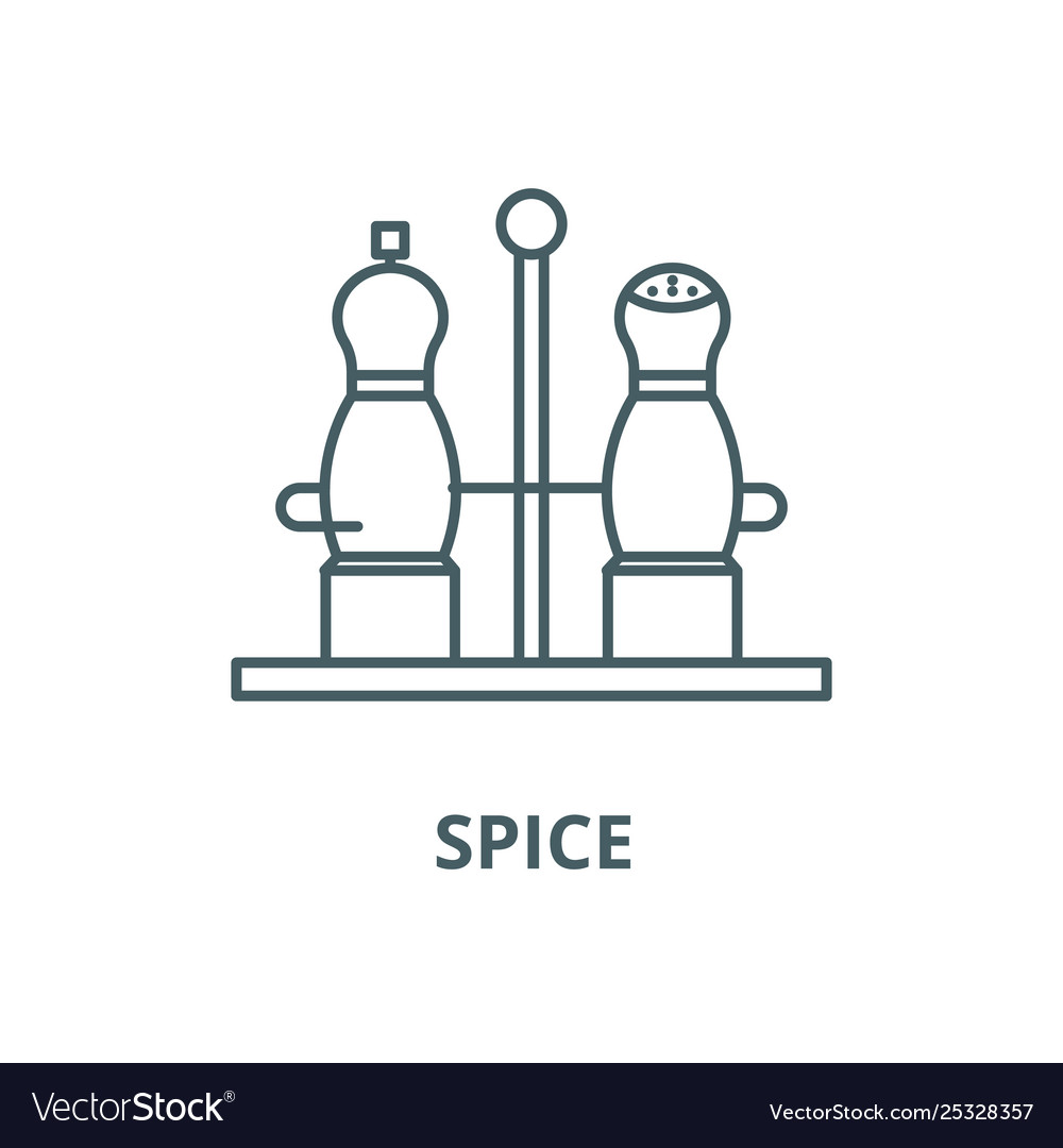 Spice line icon linear concept outline Vector Image Spice line icon linear concept outline